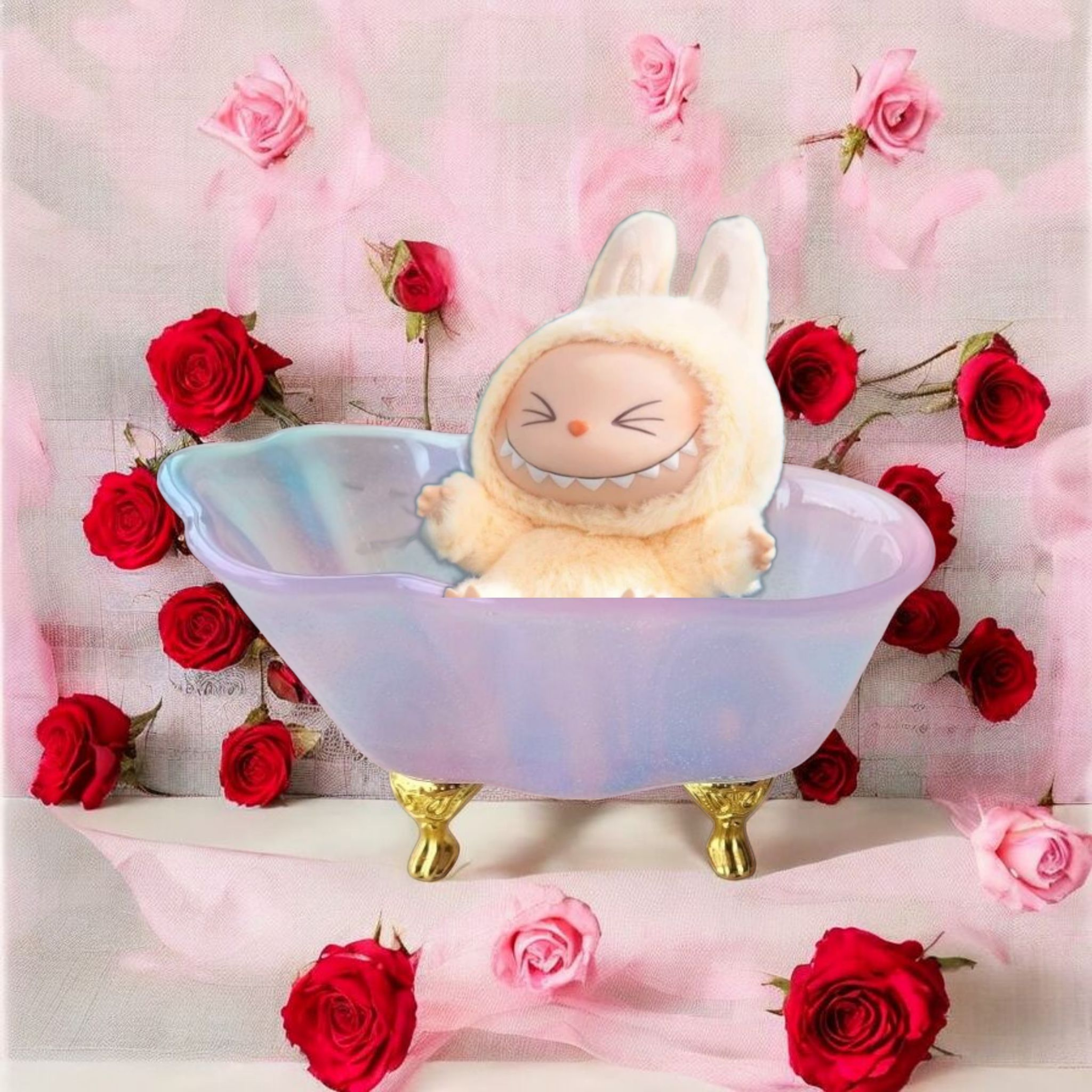 Mini bathtub for labubu.