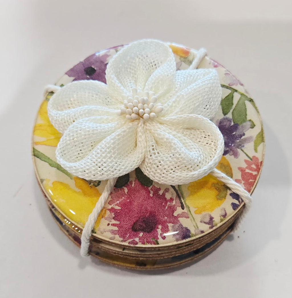 Floral resin coasters (set of 4)